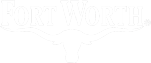 Fort Worth logo with Fort Worth text underlined with the horns of a longhorn